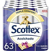 Los mejores  - Scottex Acolchado Papel Higiénico - 63 rollos